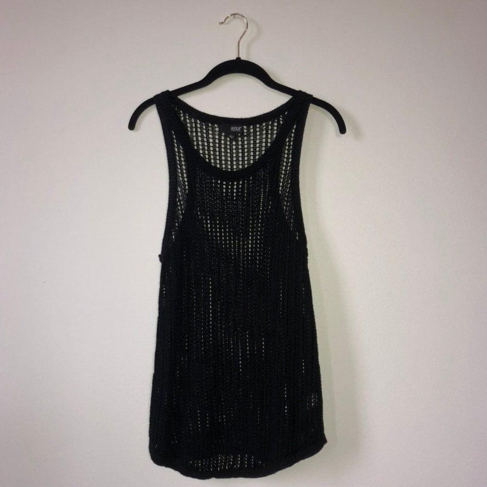 Black Mesh Tank Top